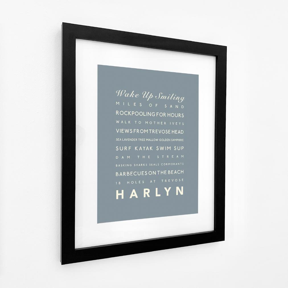 Harlyn Bay Typographic Print-SeaKisses