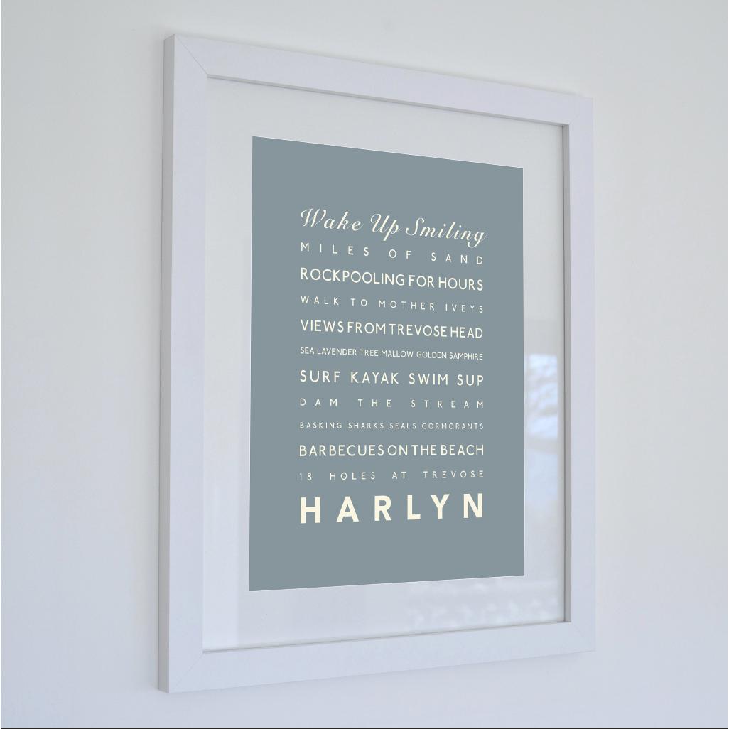 Harlyn Bay Typographic Print-SeaKisses