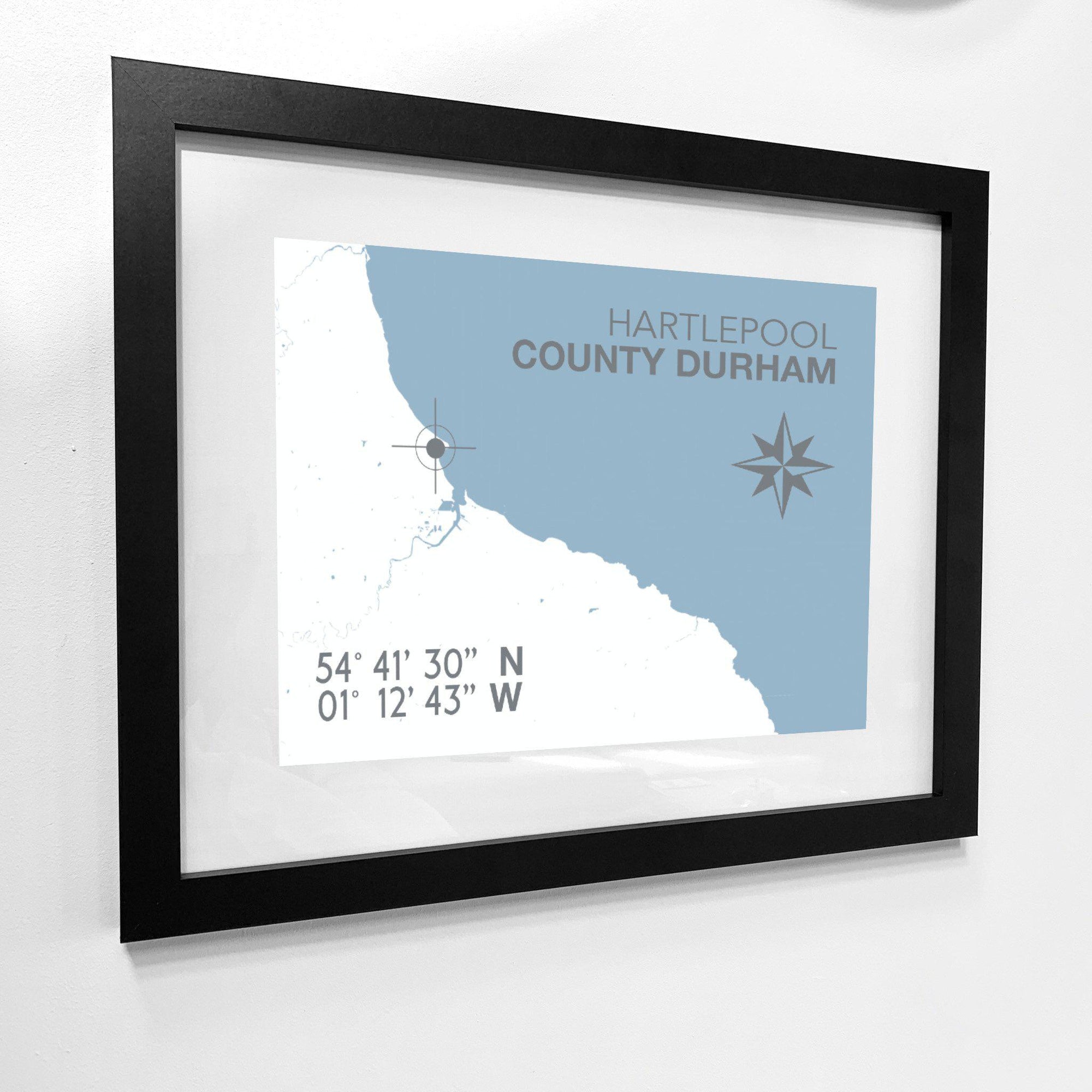 Hartlepool Coastal Map Print-SeaKisses