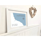 Hartlepool Coastal Map Print-SeaKisses