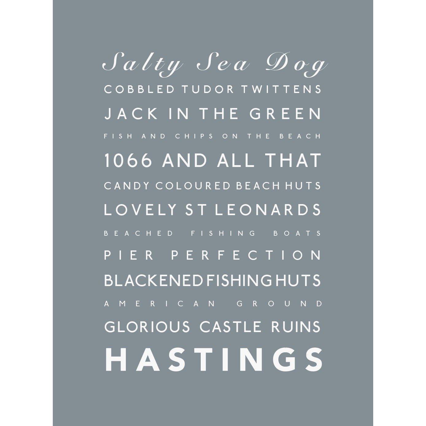 Hastings Typographic Print-SeaKisses