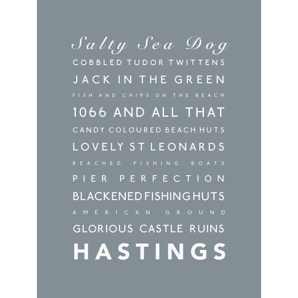 Hastings Typographic Print-SeaKisses