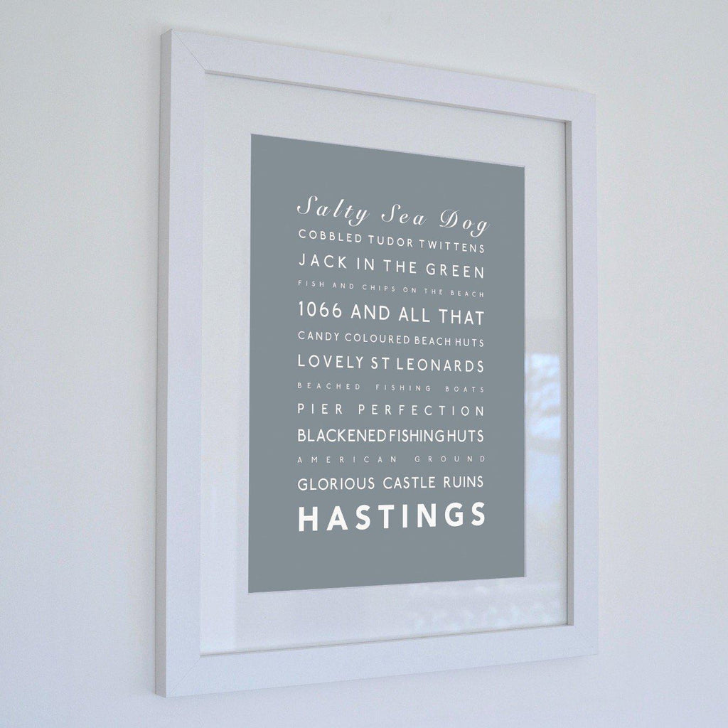 Hastings Typographic Print- Coastal Wall Art /Poster-SeaKisses
