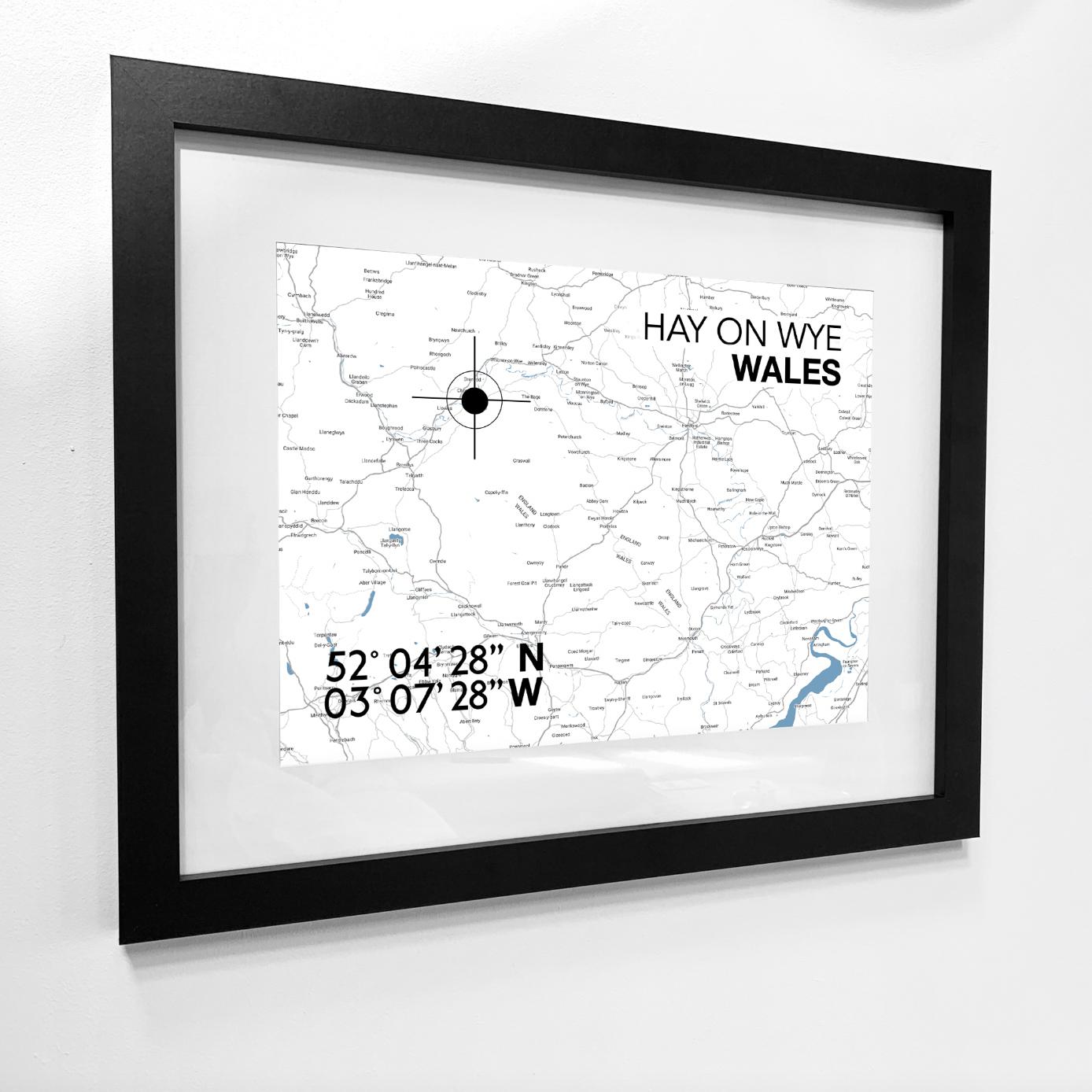 Hay-on-Wye Map Landmark Map-SeaKisses