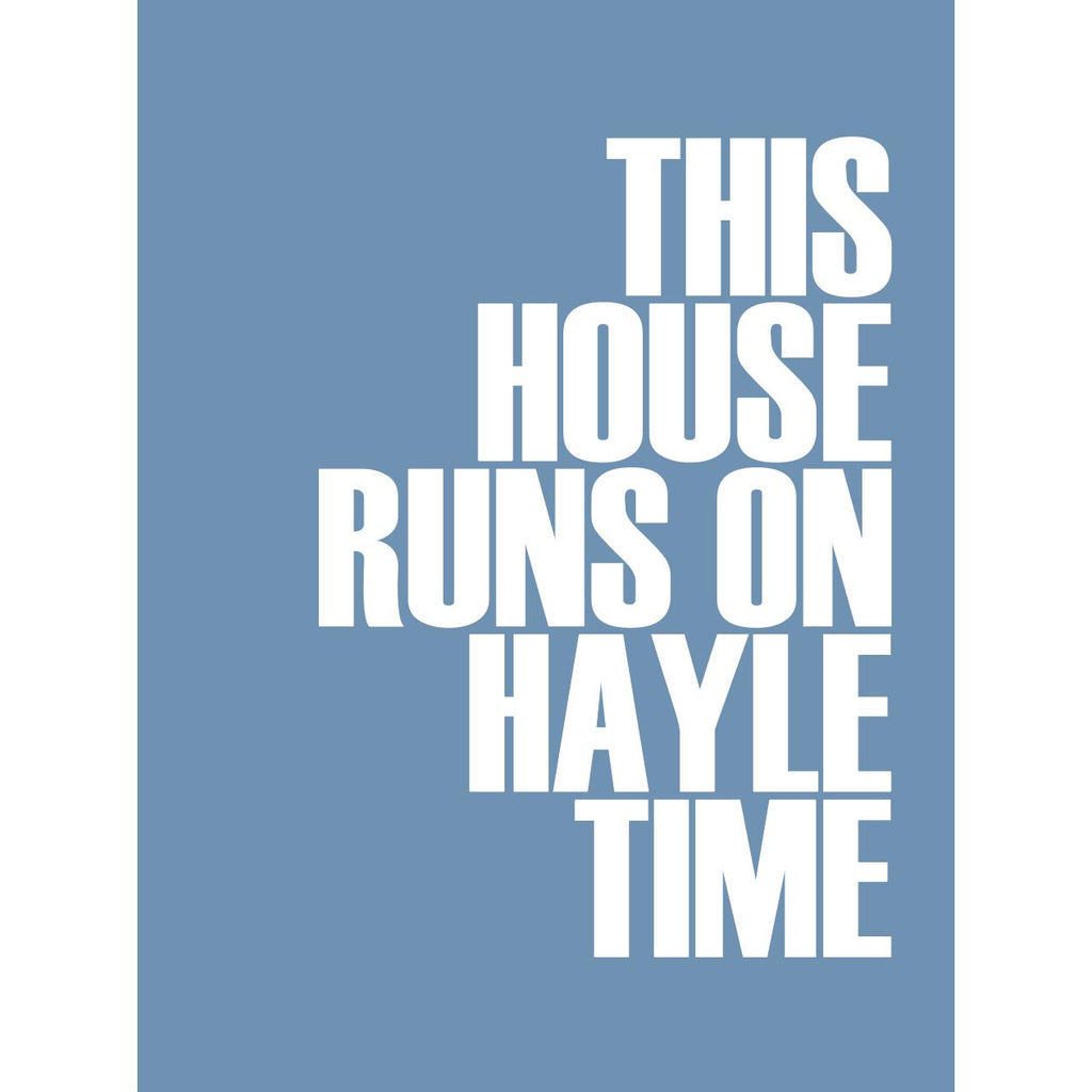Hayle Time Typographic Travel Print- Coastal Wall Art /Poster-SeaKisses
