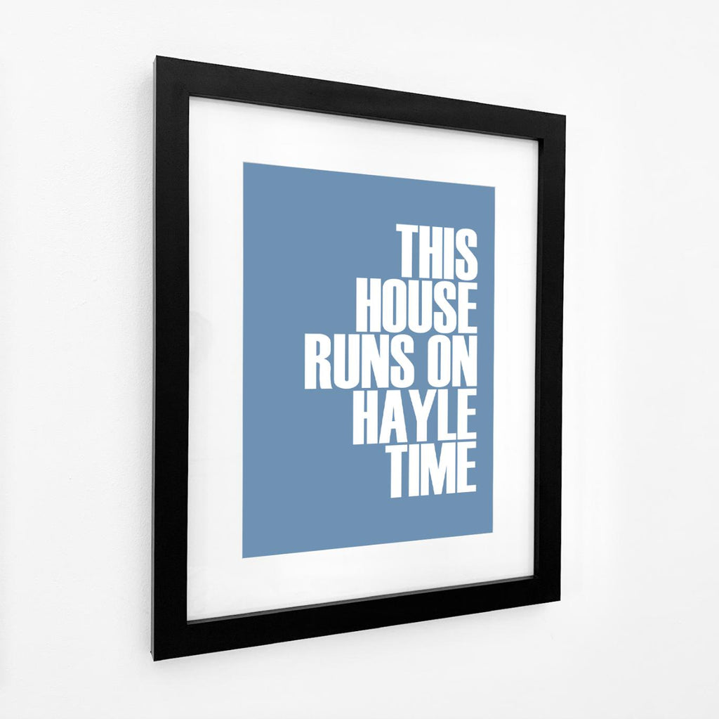 Hayle Time Typographic Travel Print- Coastal Wall Art /Poster-SeaKisses