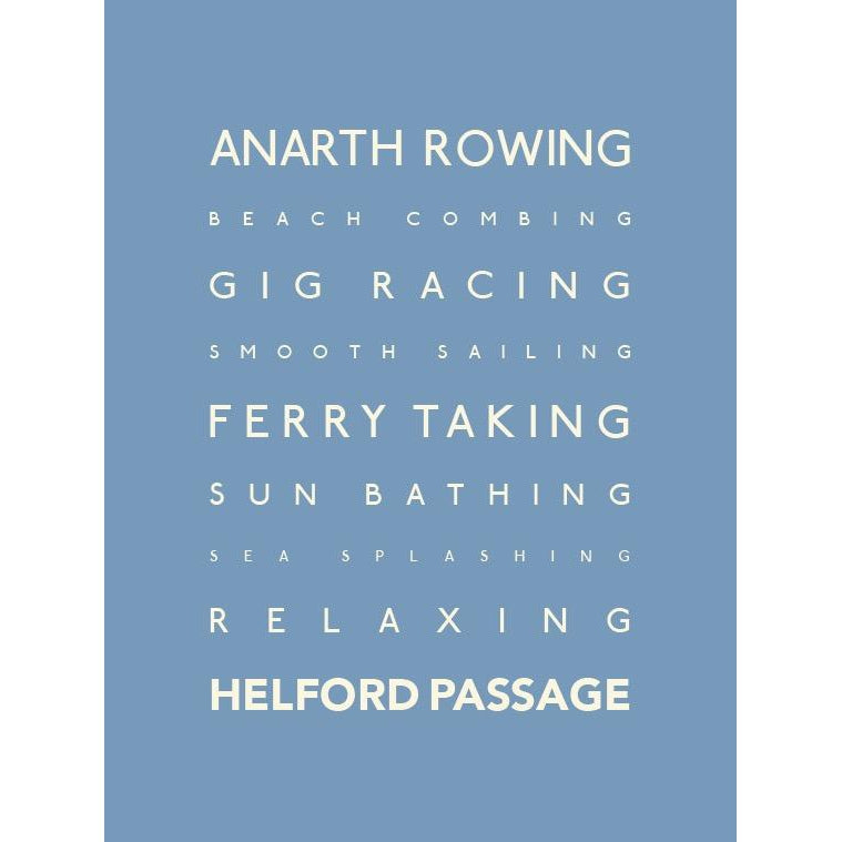 Helford Typographic Print-SeaKisses