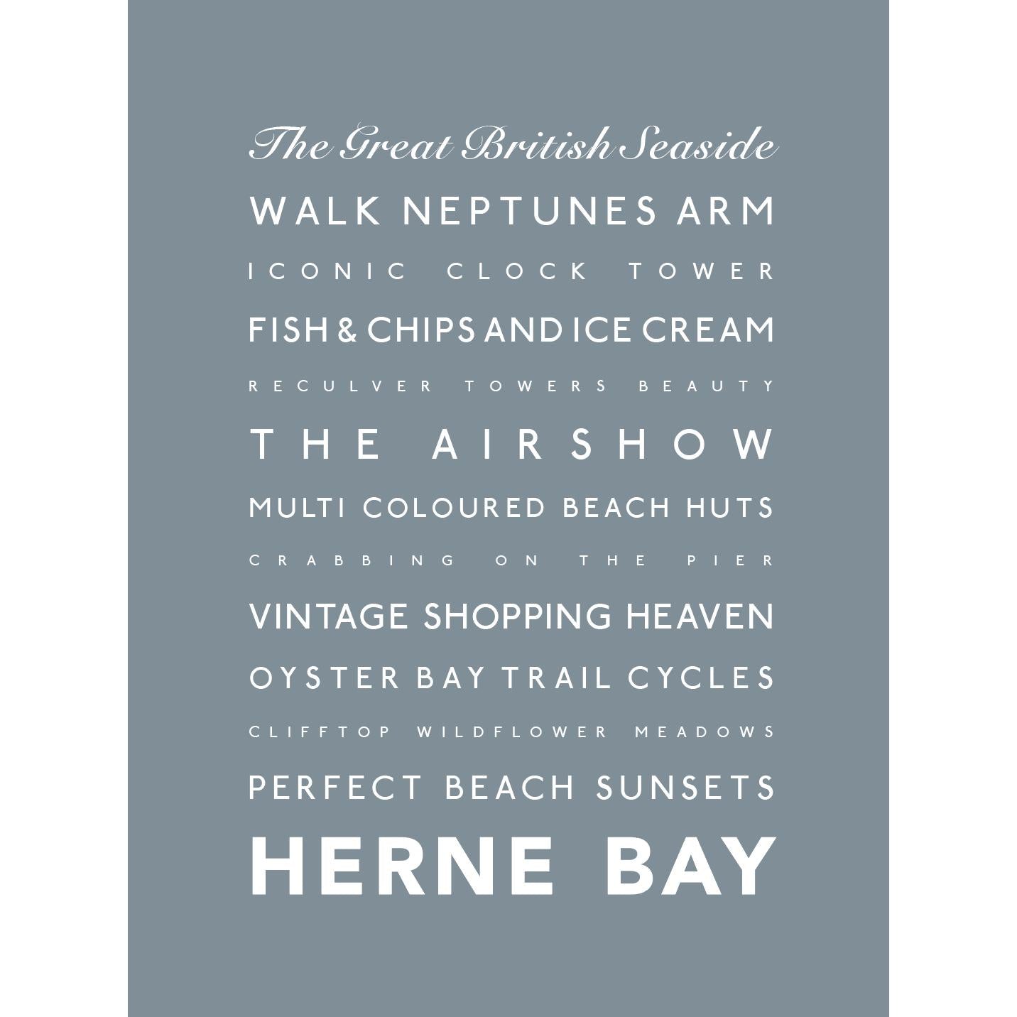 Herne Bay Typographic Print-SeaKisses