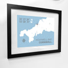 Holywell Bay Coastal Map Print-SeaKisses