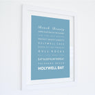 Holywell Bay Typographic Print-SeaKisses