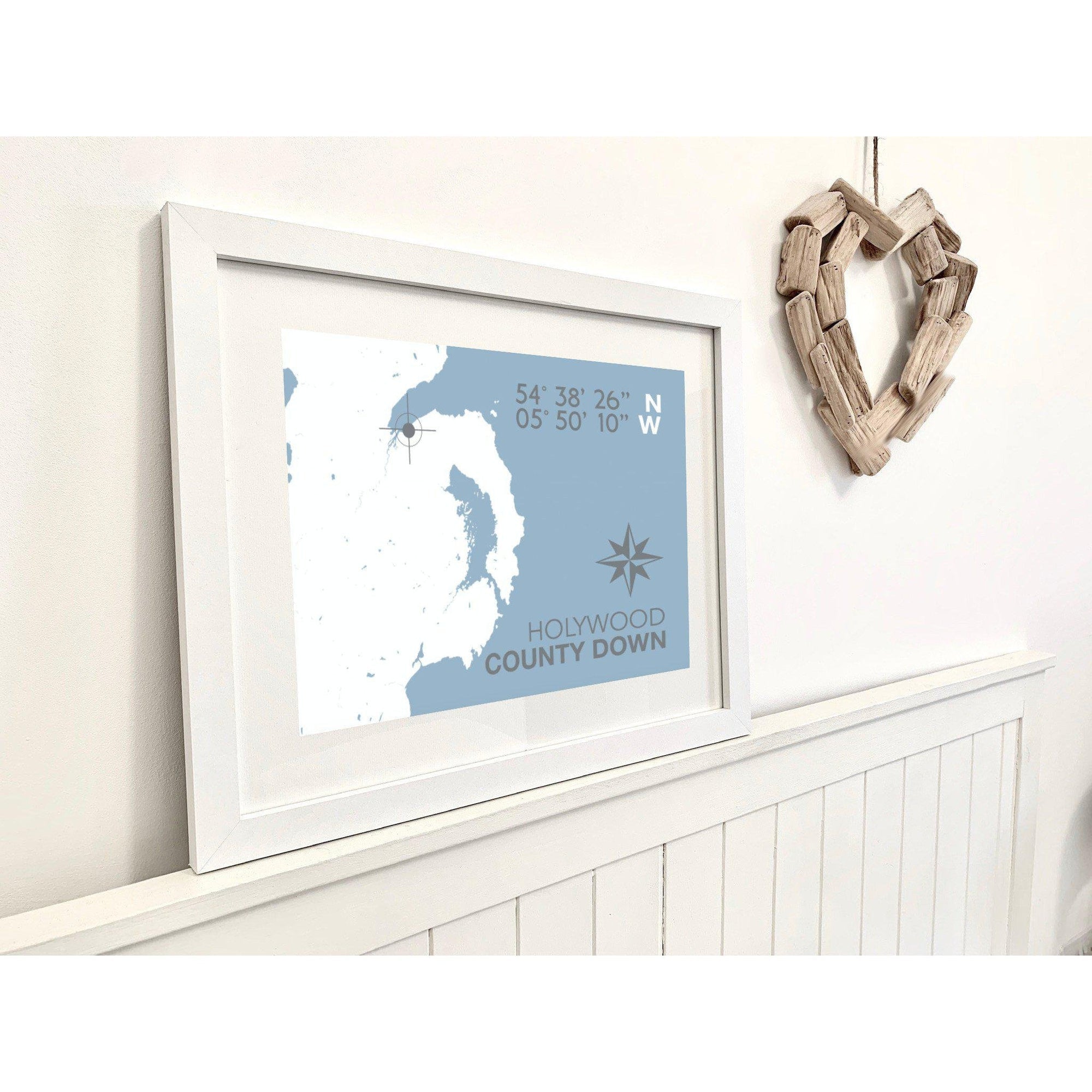 Holywood Coastal Map Print-SeaKisses