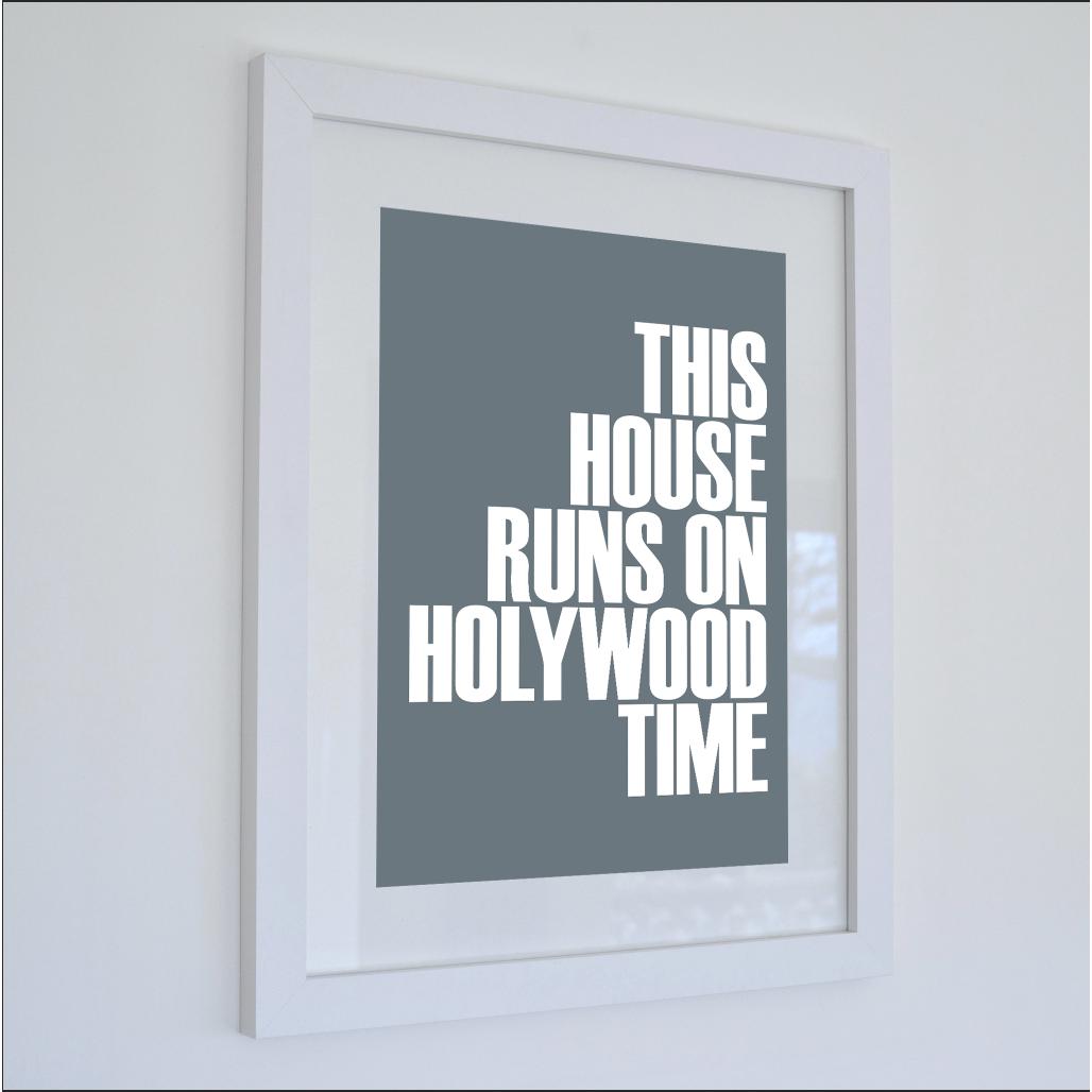 Holywood Time Typographic Print-SeaKisses