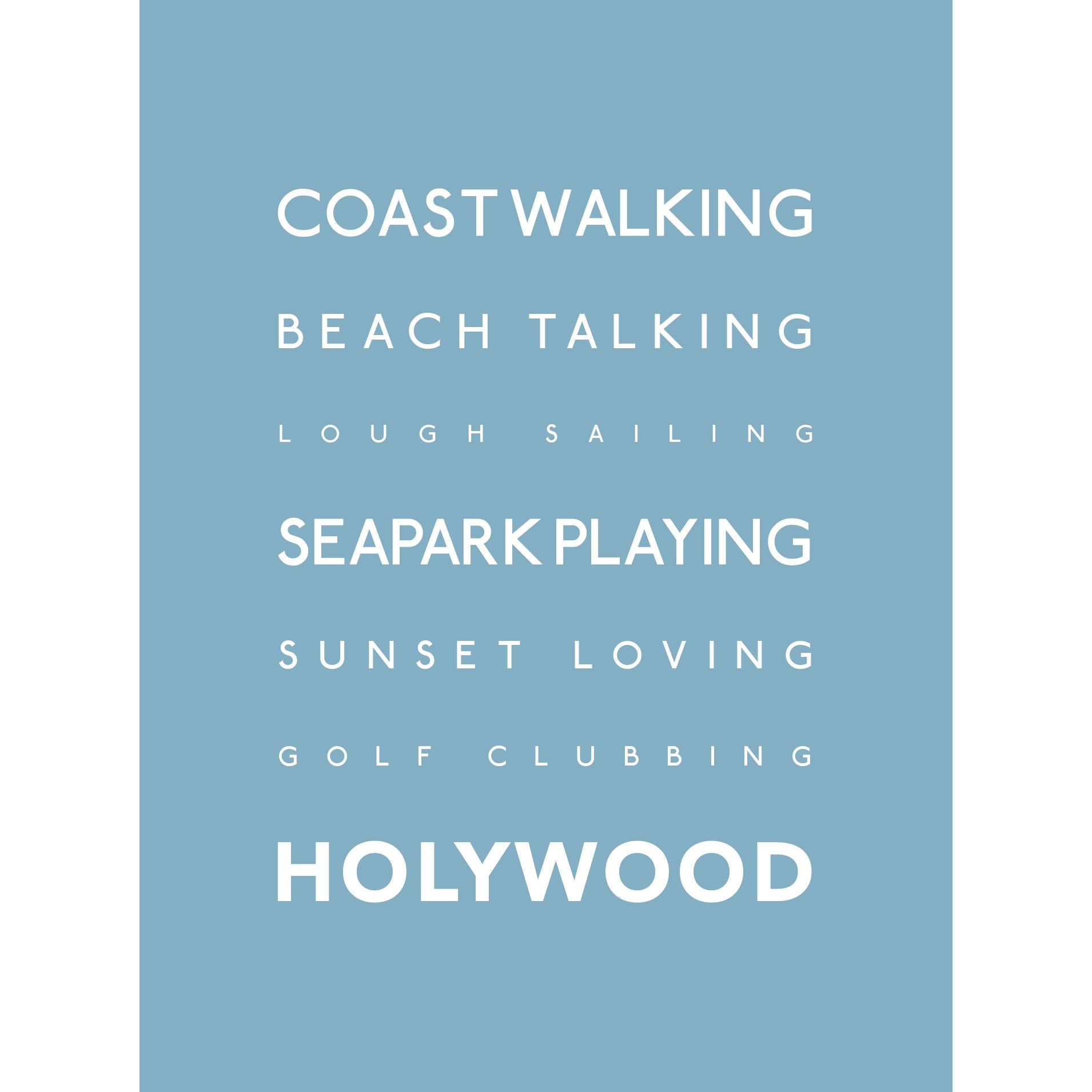 Holywood Typographic Print-SeaKisses