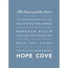 Hope Cove Typographic Print-SeaKisses