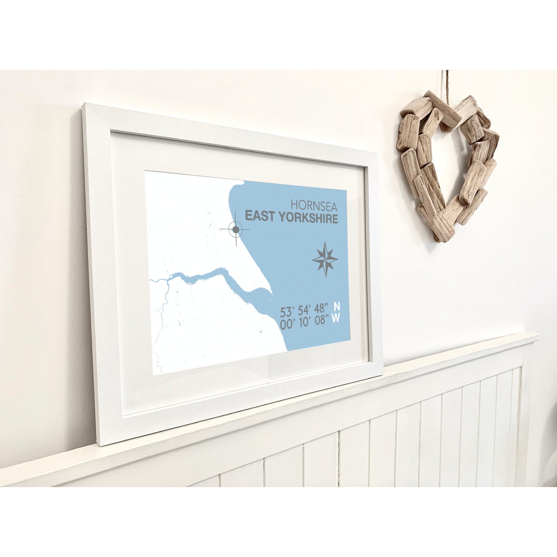 Hornsea Coastal Map Print-SeaKisses