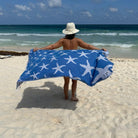 Starfish Beach Sheet (100% Cotton, Fast Drying Beach Towel)-SeaKisses