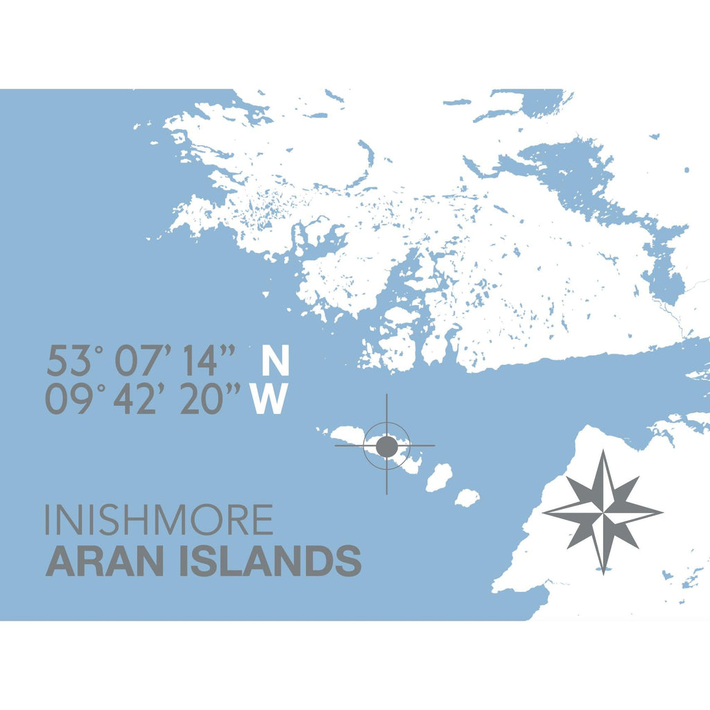 Inishmore Coastal Map Print-SeaKisses