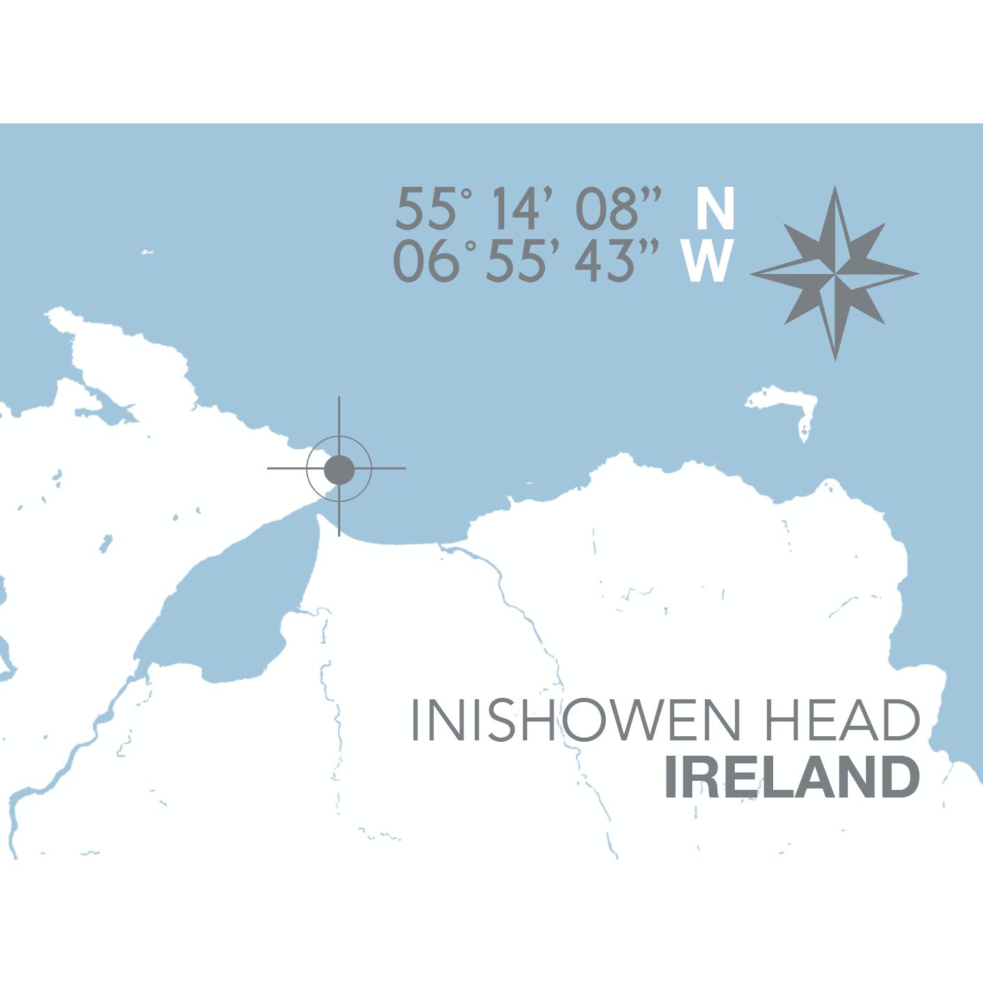 Inishowen Head Coastal Map Print-SeaKisses