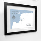 Instow Coastal Map Print-SeaKisses