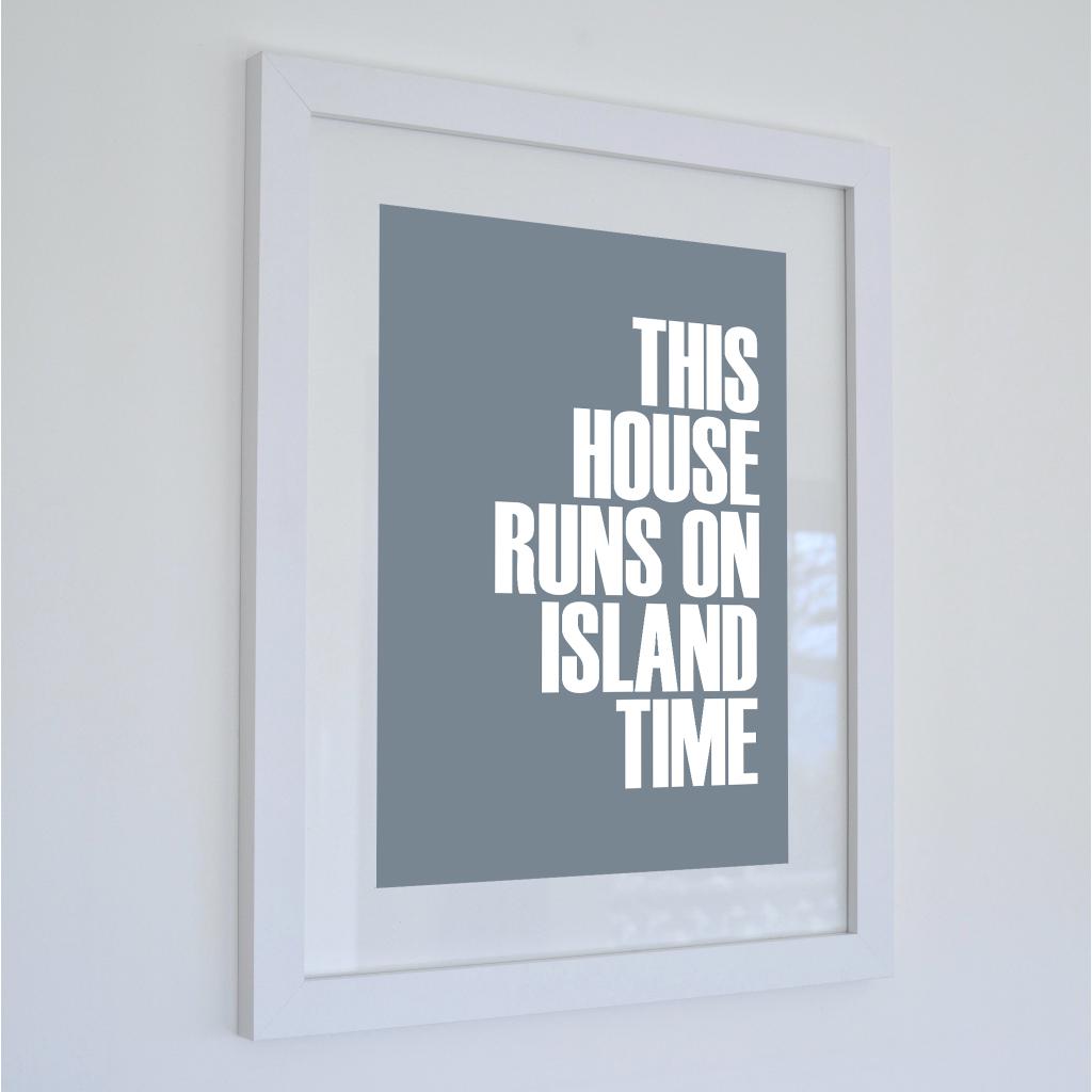 Island Time Typographic Travel Print - Coastal Wall Art /Poster-SeaKisses