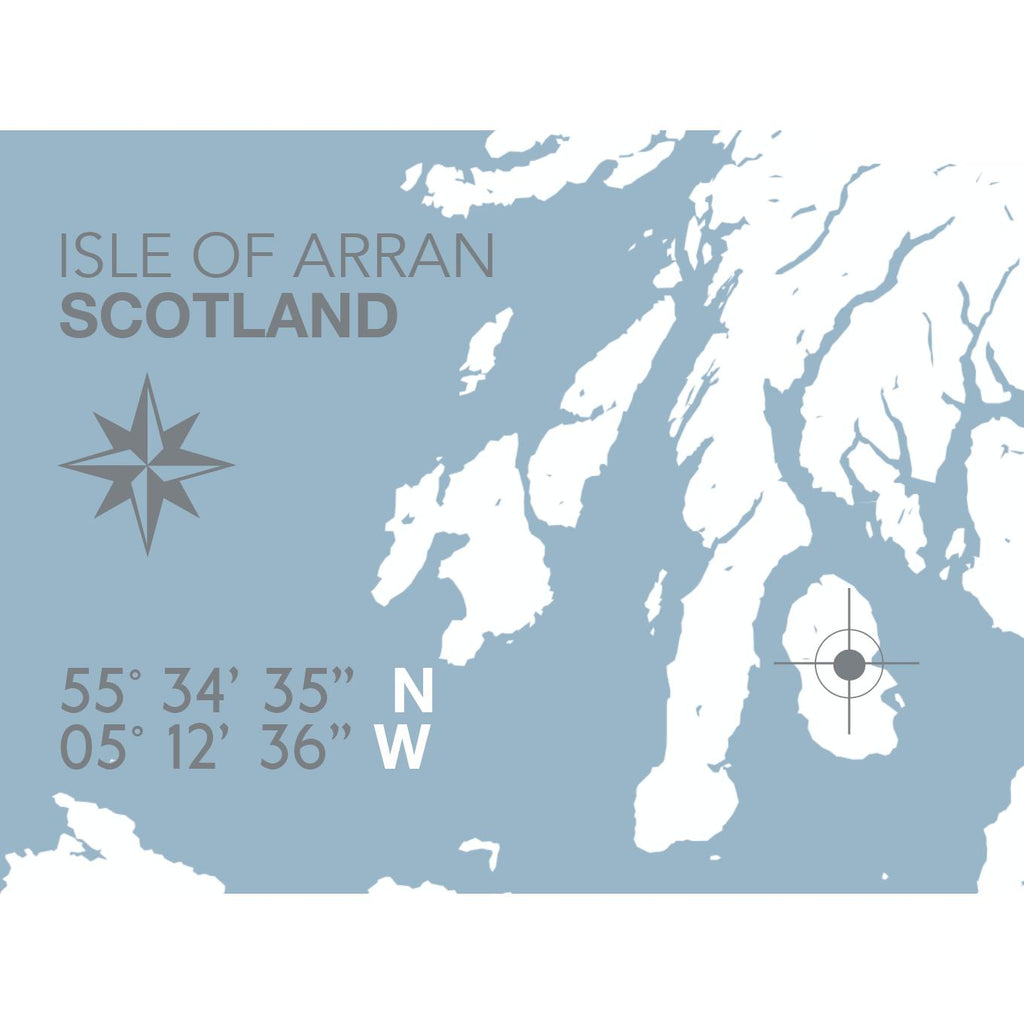 Isle of Arran Map Travel Print- Coastal Wall Art /Poster-SeaKisses