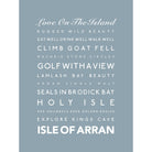 Isle of Arran Typographic Print-SeaKisses