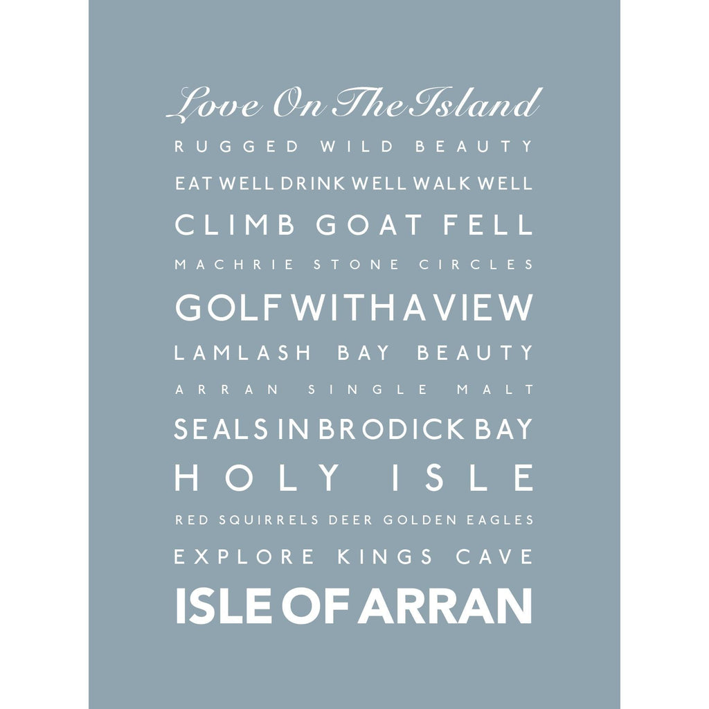 Isle of Arran Typographic Print-SeaKisses