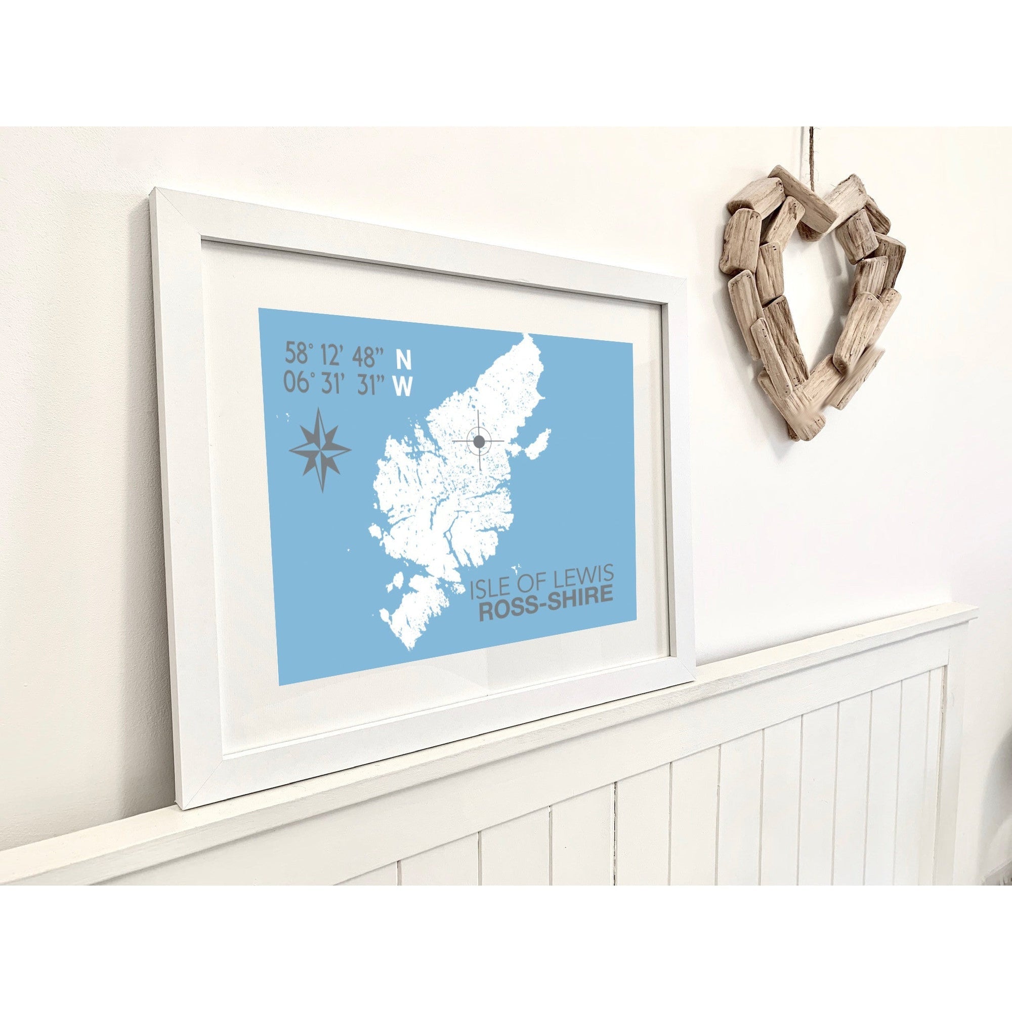 Isle of Lewis Coastal Map Print-SeaKisses