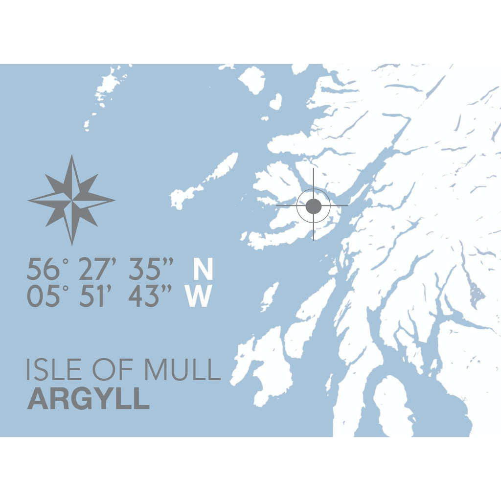 Isle of Mull Map Travel Print- Coastal Wall Art /Poster-SeaKisses