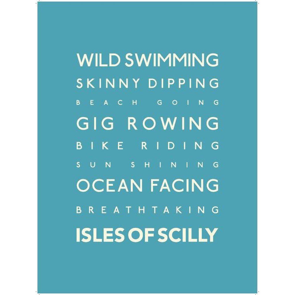 Isles of Scilly Typographic Travel Print- Coastal Wall Art /Poster-SeaKisses
