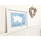 Jersey Coastal Map Print-SeaKisses