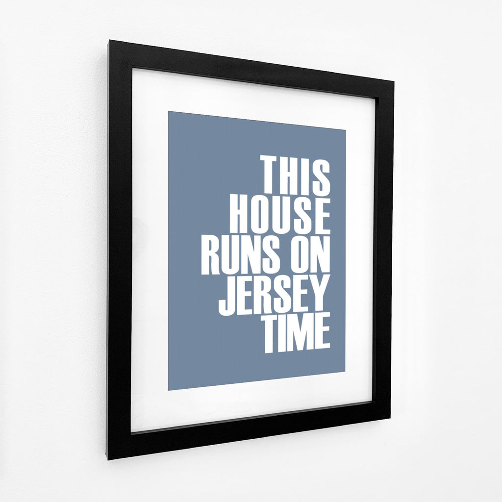 Jersey Time Typographic Travel Print- Coastal Wall Art /Poster-SeaKisses