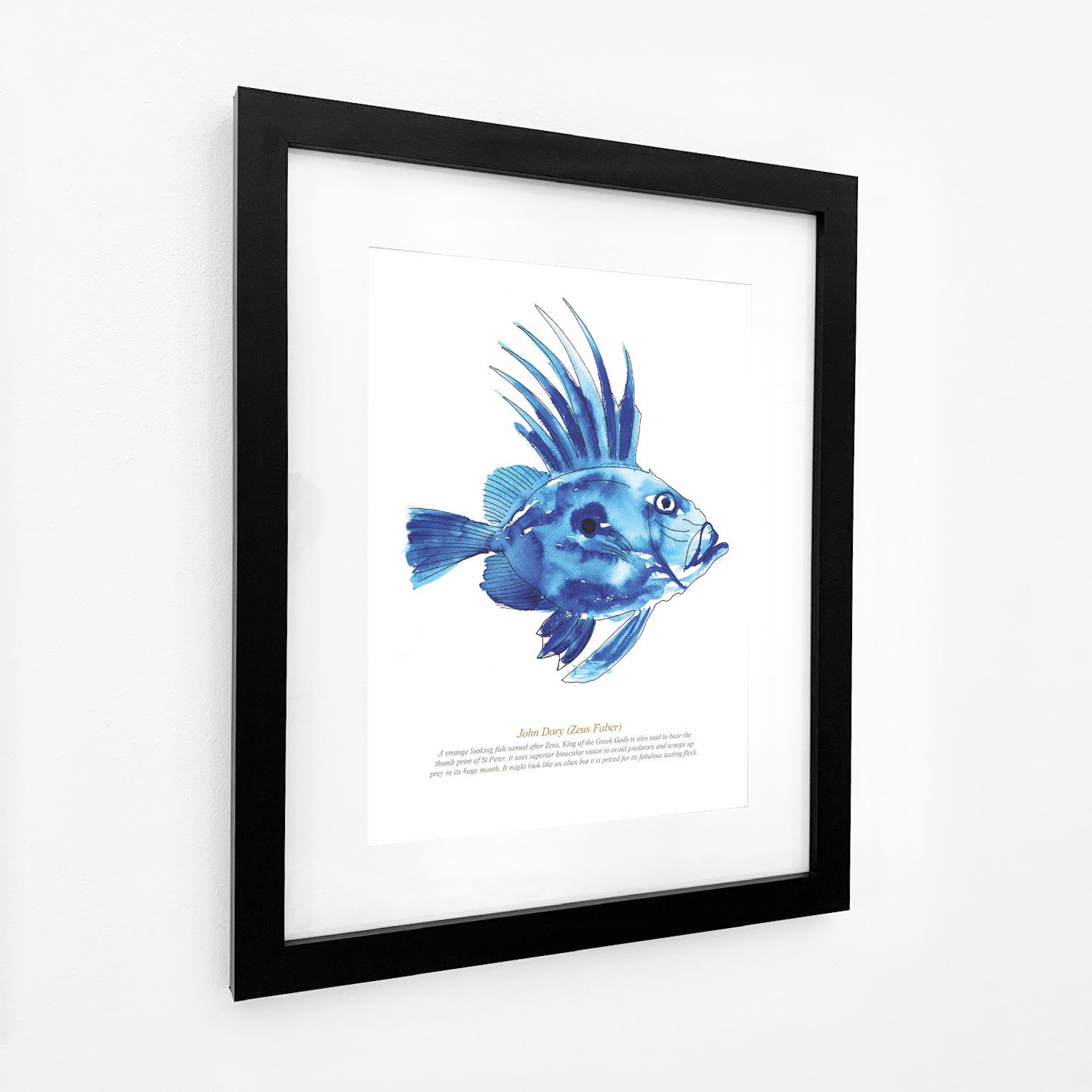 John Dory Watercolour Art Print-SeaKisses