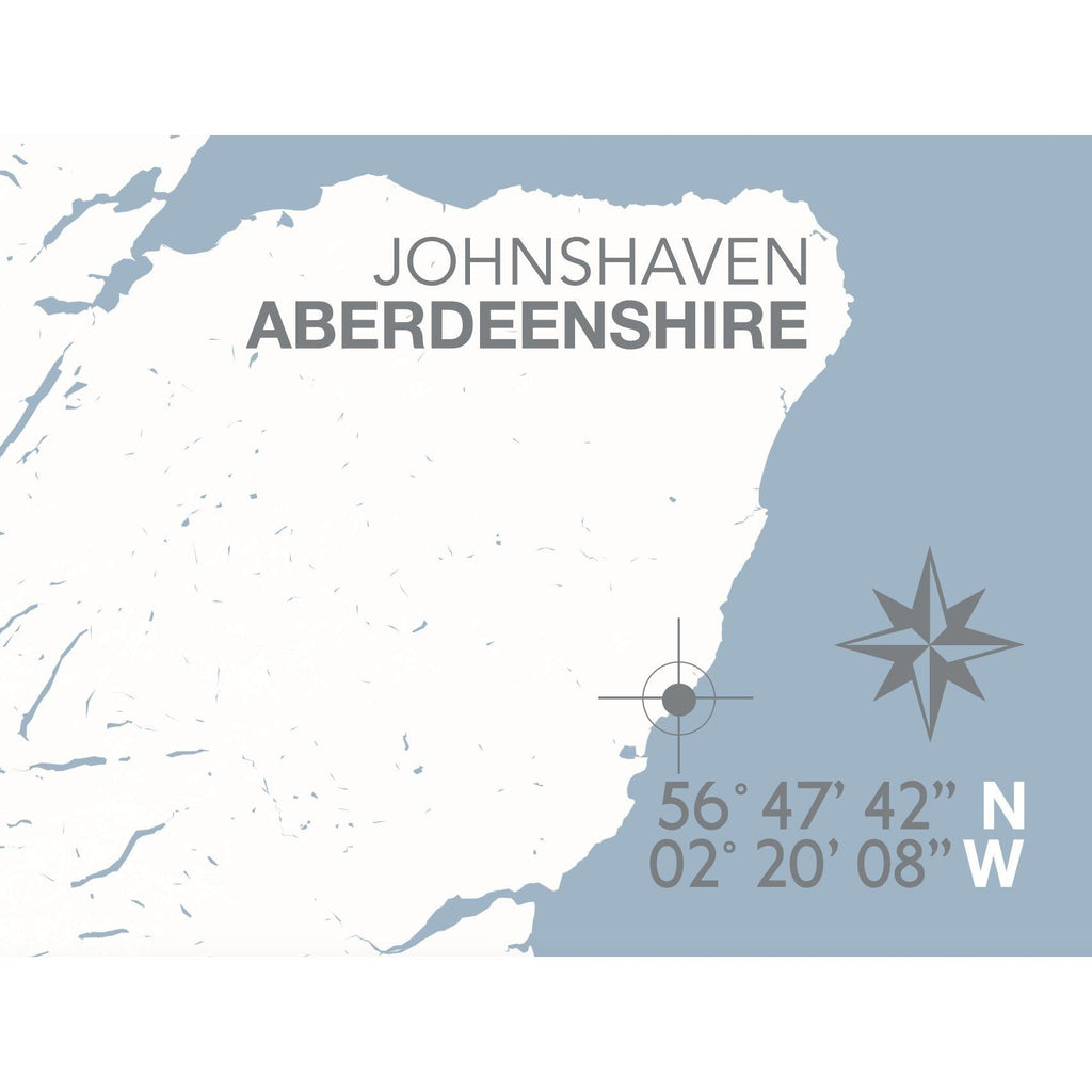 Johnshaven Coastal Map Print-SeaKisses