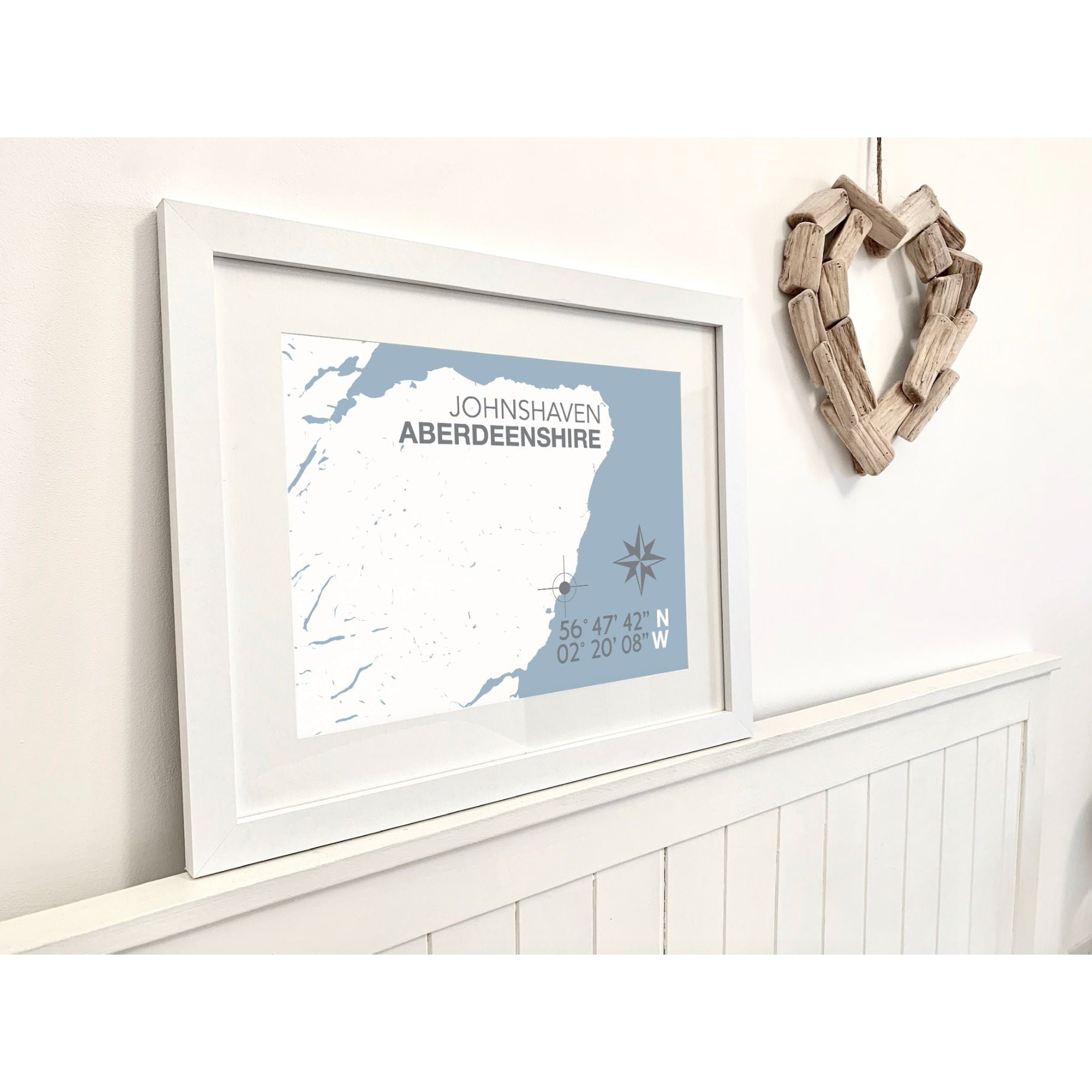 Johnshaven Coastal Map Print-SeaKisses