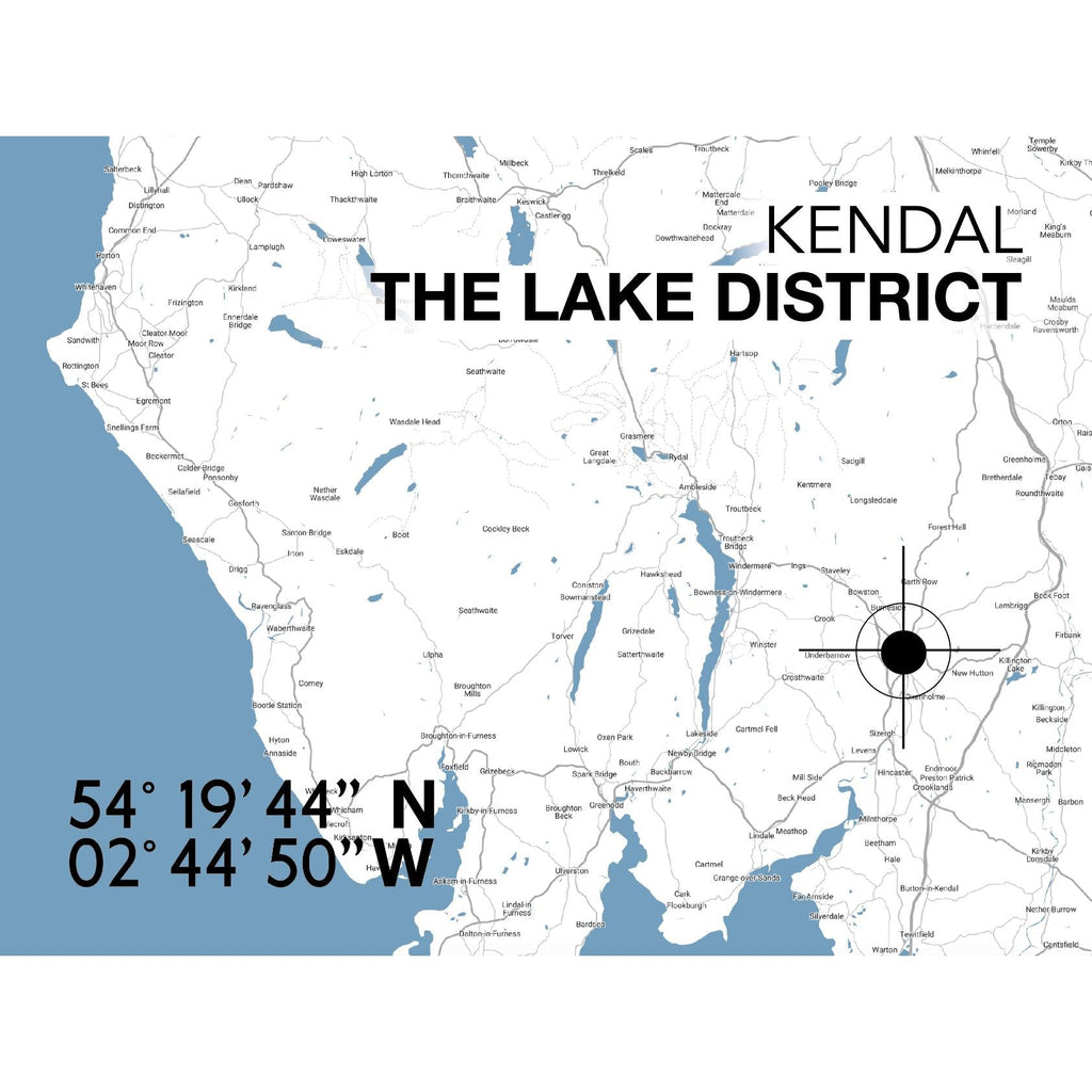 Kendal Map Landmark Map-SeaKisses