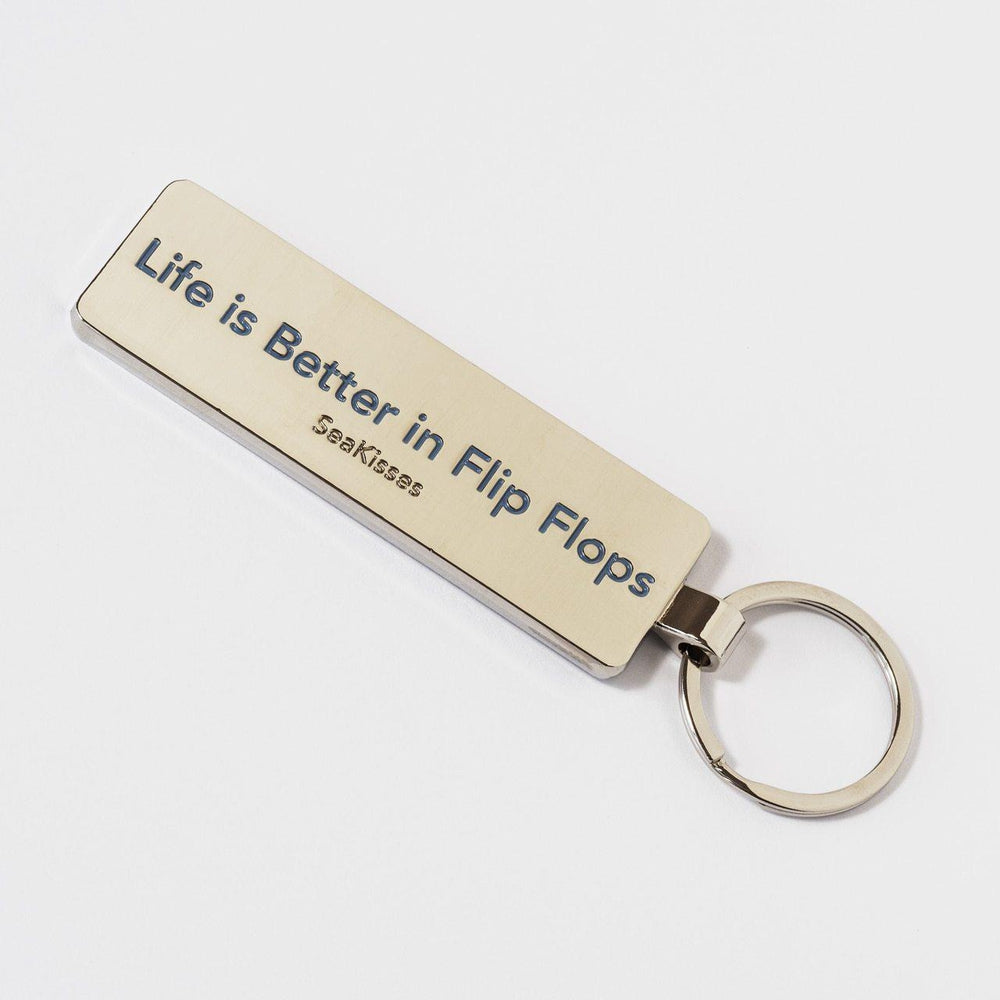 Key Ring - Life is Better in Flip Flops - Slight Seconds-SeaKisses