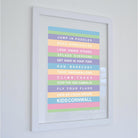 Kids Cornwall Typographic Print-SeaKisses