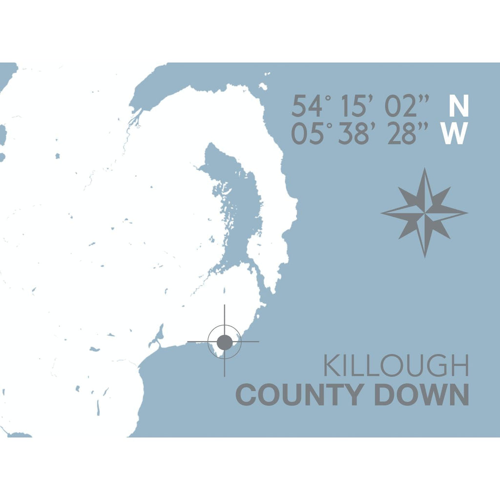 Killough Nautical Map Print - Coastal Wall Art /Poster-SeaKisses