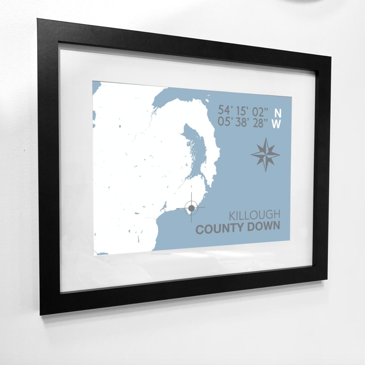 Killough Coastal Map Print-SeaKisses