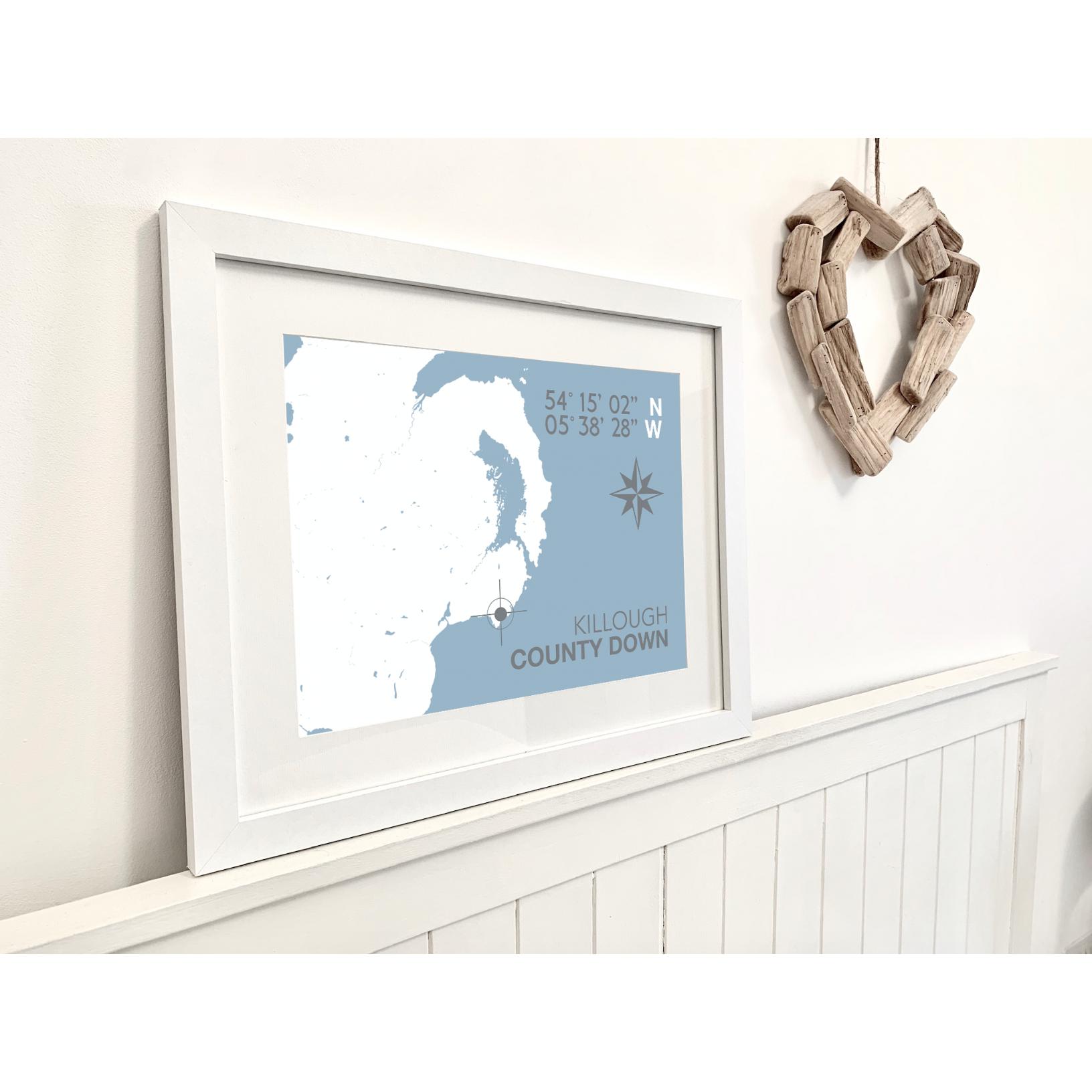 Killough Coastal Map Print-SeaKisses