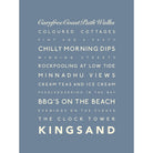 Kingsand Typographic Print-SeaKisses