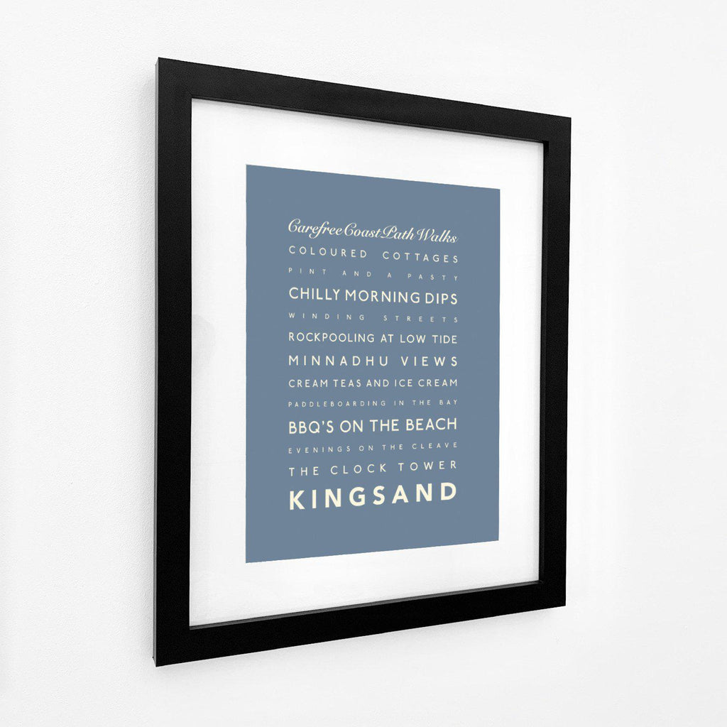 Kingsand Typographic Print-SeaKisses