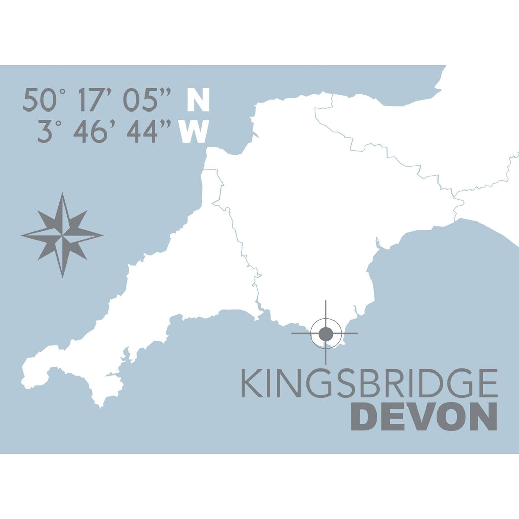 Kingsbridge Coastal Map Print-SeaKisses