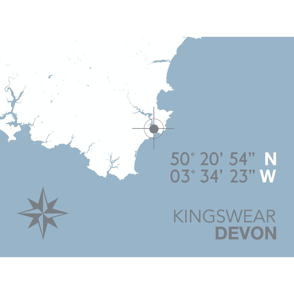 Kingswear Coastal Map Print-SeaKisses