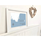 Kingswear Coastal Map Print-SeaKisses