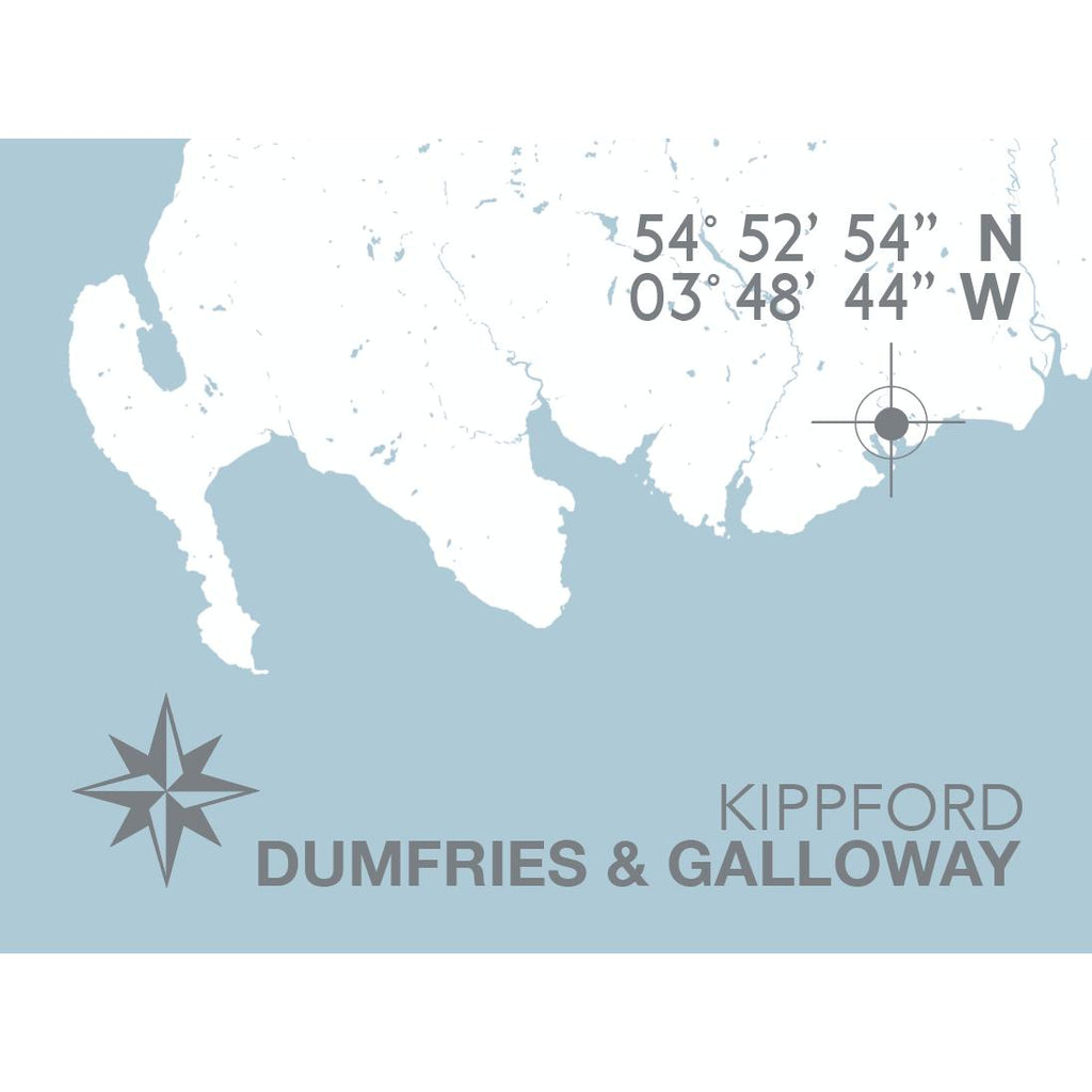 Kippford Coastal Map Print-SeaKisses