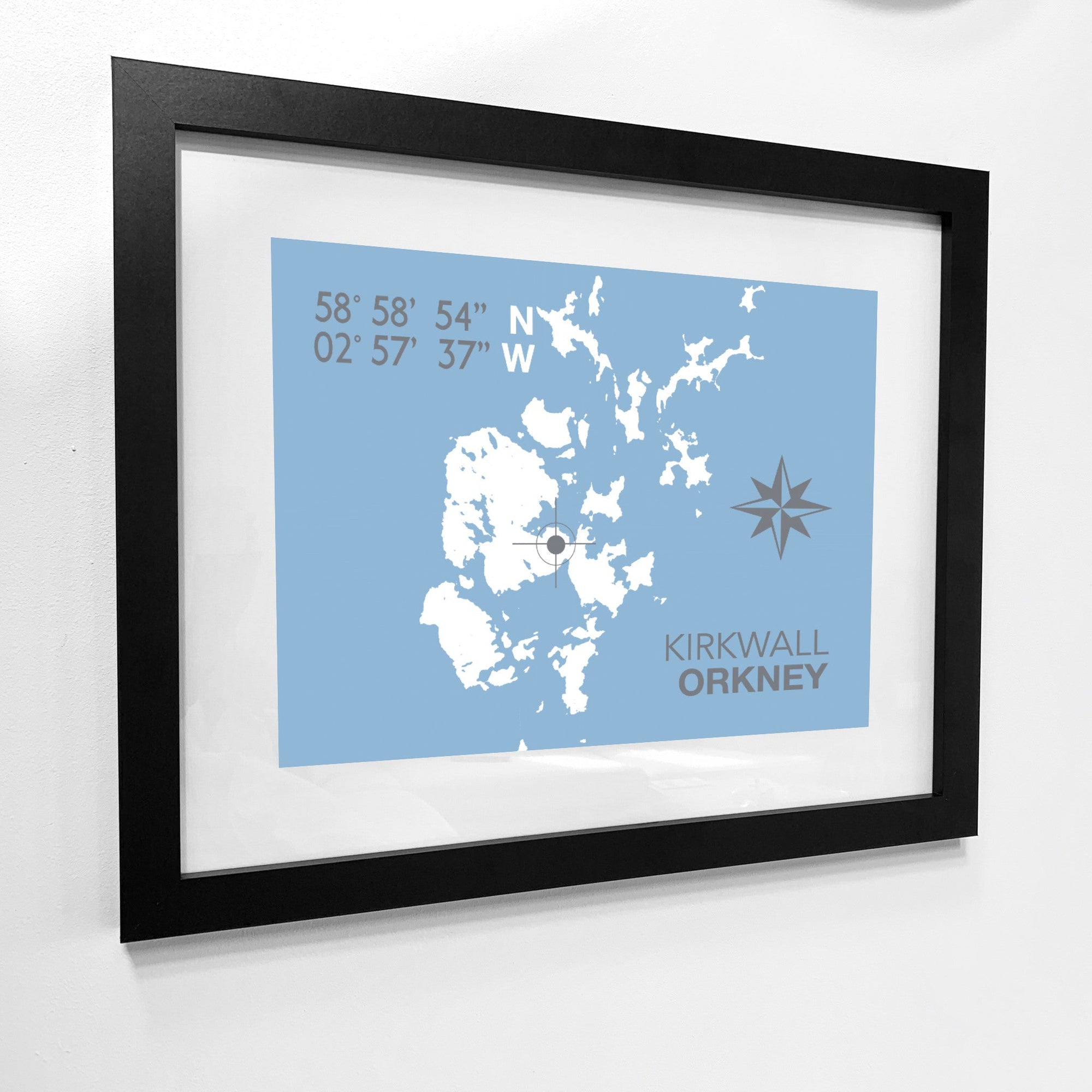 Kirkwall Coastal Map Print-SeaKisses