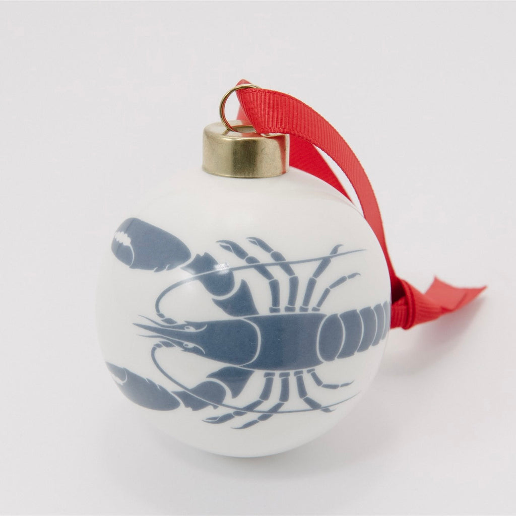 Kissing Lobster Bauble - Fine Bone China Coastal Design-SeaKisses