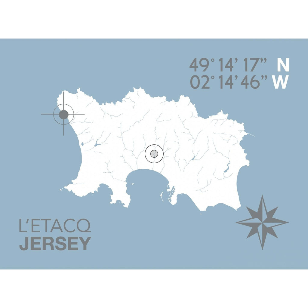 L'Étacq Coastal Map Print-SeaKisses